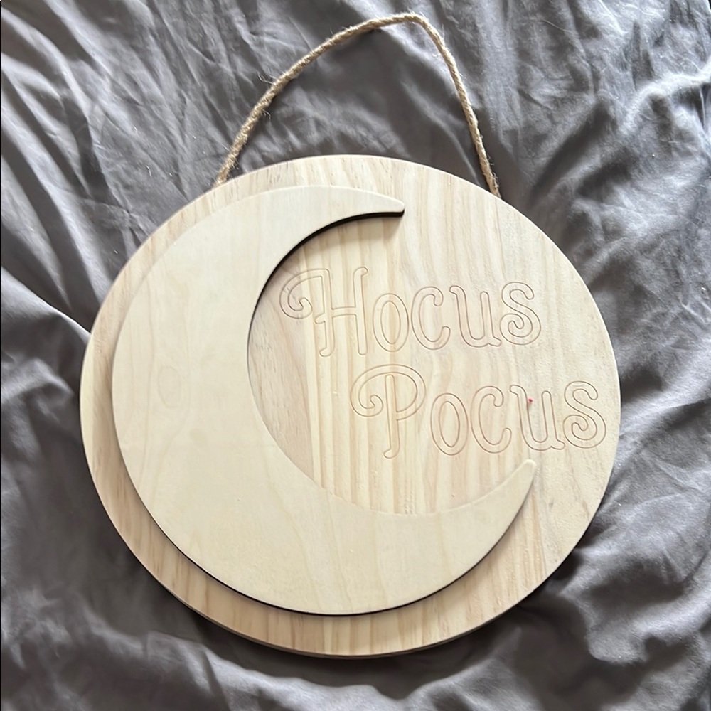 Natural Wood 'Hocus Pocus' Wall Decor